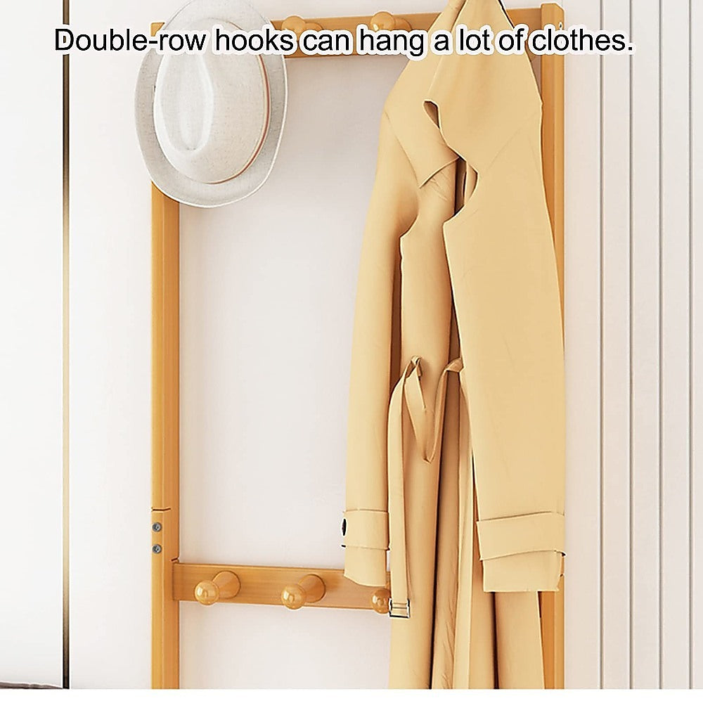 42x165cm Wooden Hall Stand Modern Style Minimalist Home Floor Coat Rack with Drawer 5