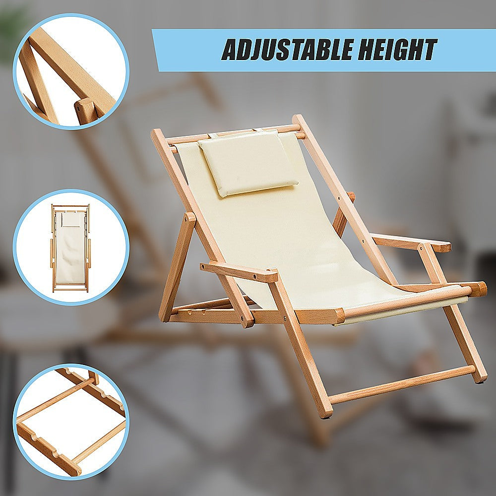 Premium Foldable Outdoor Sling Chair Patio Lounge 8