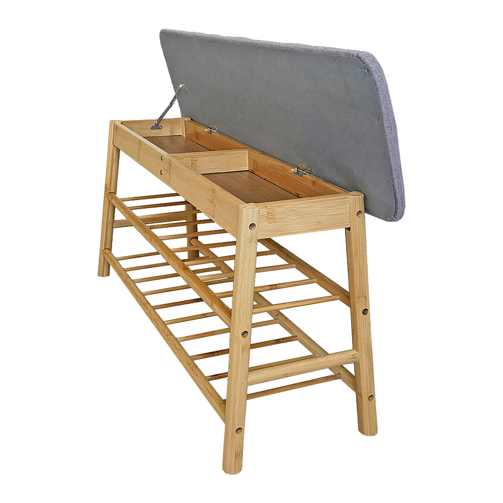 Shoe Stool Storage Rack Cabinet Multifunctional Space Saving 4