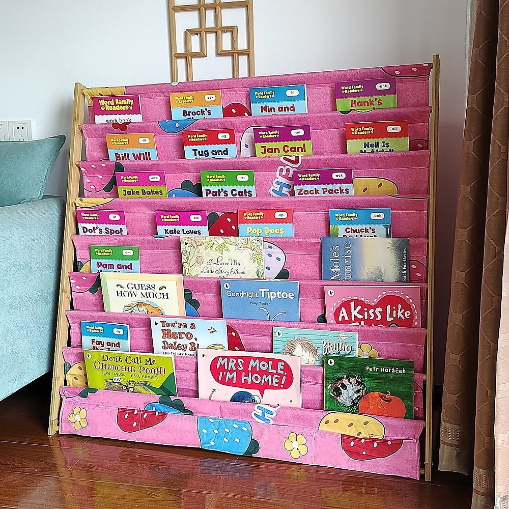 Children's Bookshelf Bookcase Magazine Rack Home Storage 3