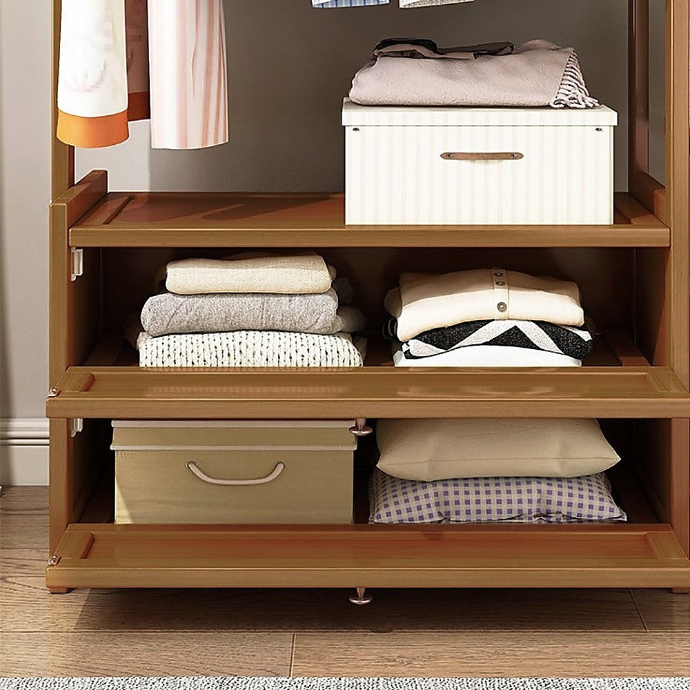 165x70cm Clothes Rack Stand Storage Shelves Modern Coat Tree 3