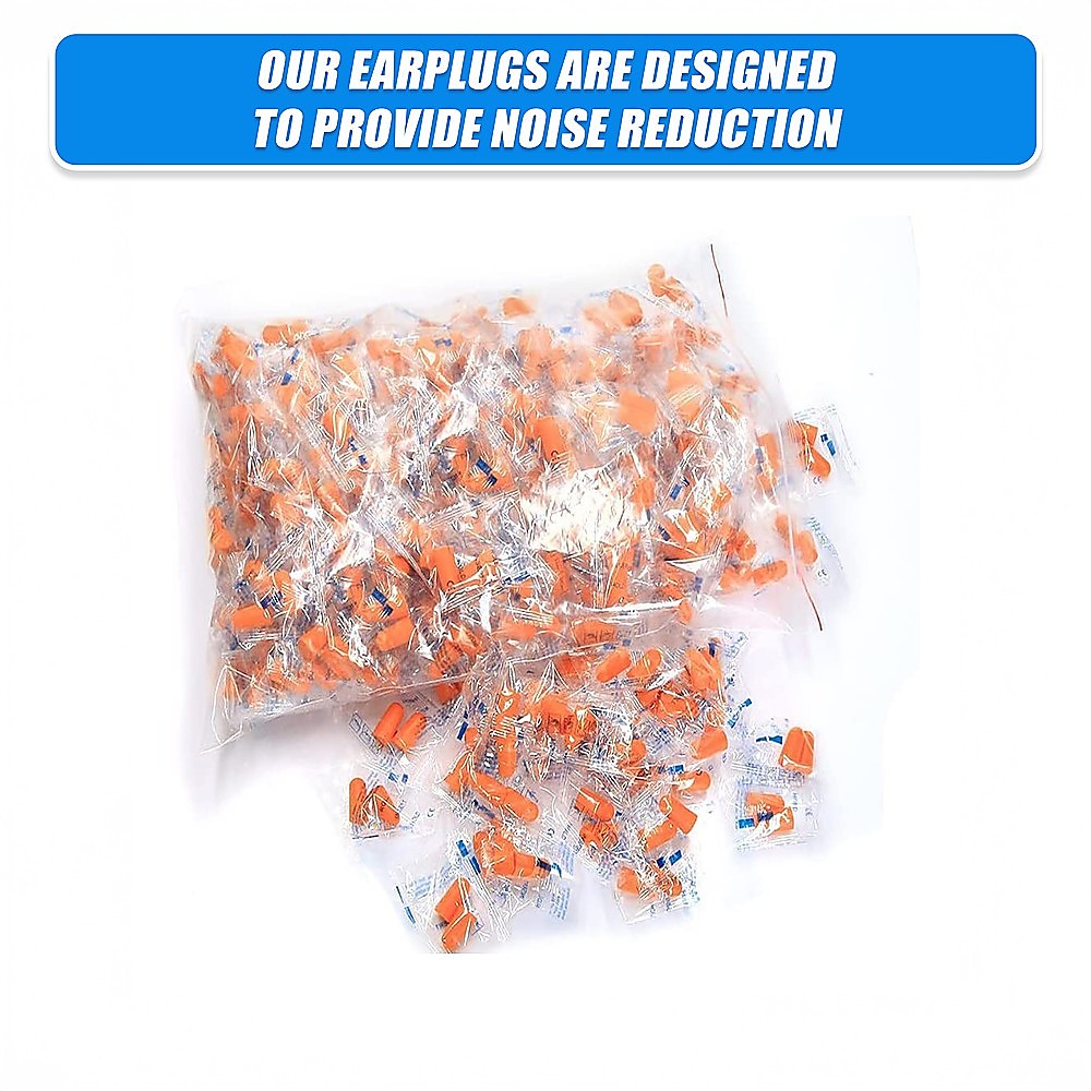 Foam Ear Plugs Disposable 200 Pairs Noise Cancelling Plane Sleep Snoring 9