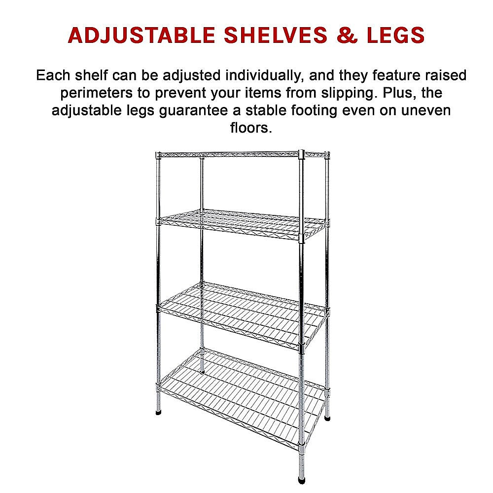 Modular Wire Storage Shelf 1200 x 450 x 1800mm Steel Shelving 13