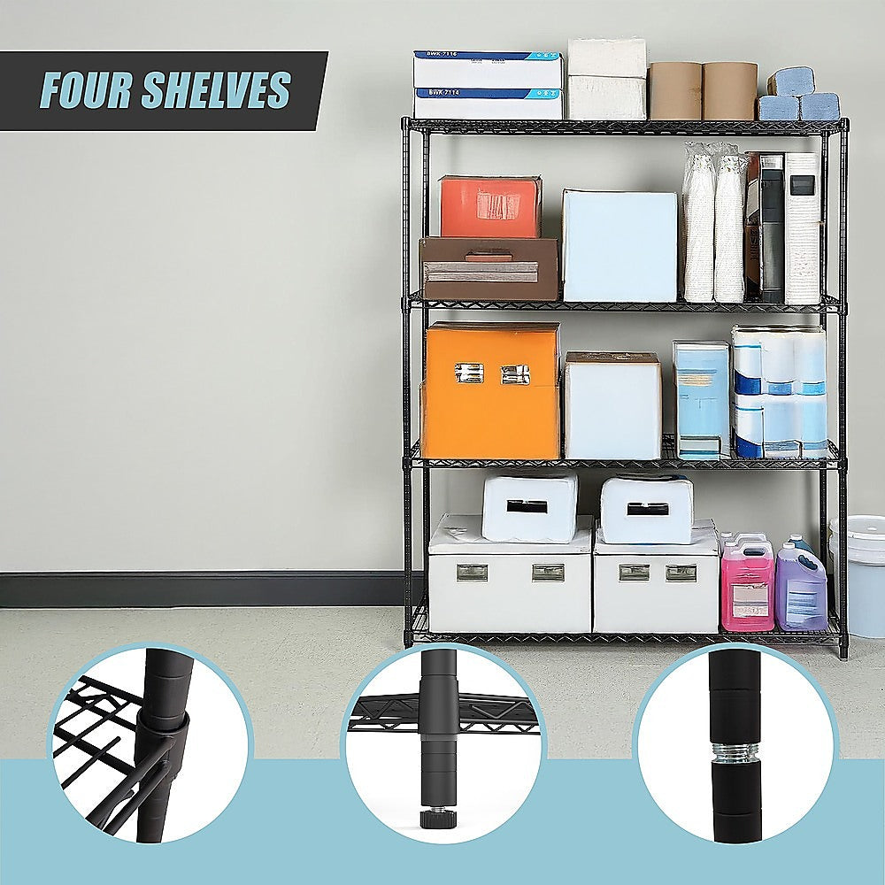 Modular Wire Storage Shelf 1200 x 450 x 1800mm Steel Shelving 9