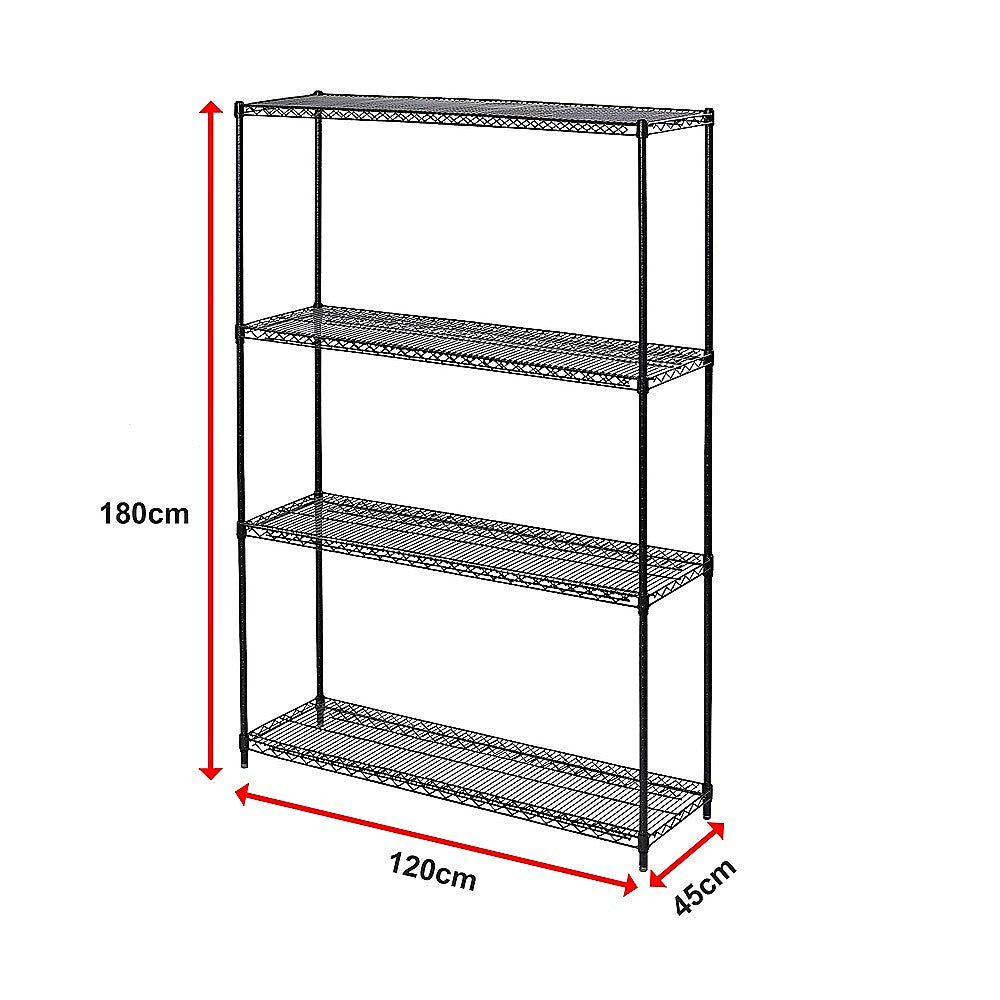 Modular Wire Storage Shelf 1200 x 450 x 1800mm Steel Shelving 13
