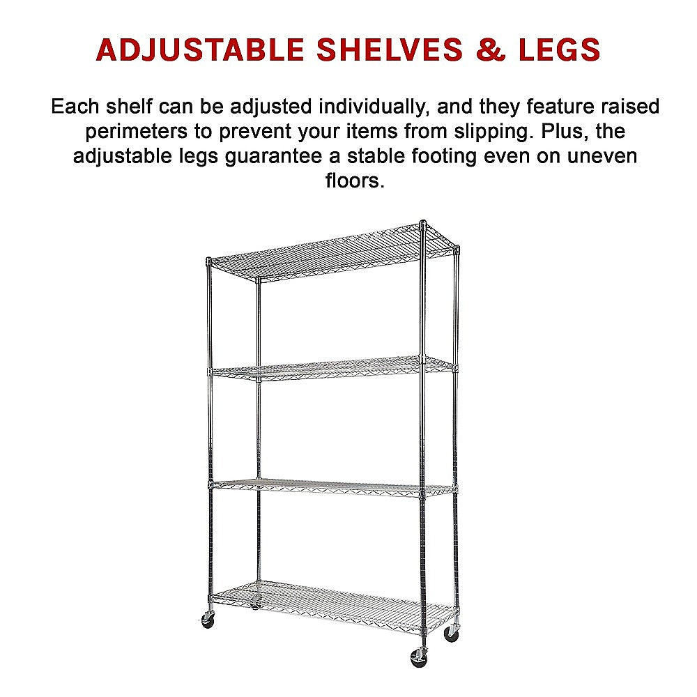 Modular Wire Storage Shelf 1200 x 450 x 1800mm Steel Shelving 13