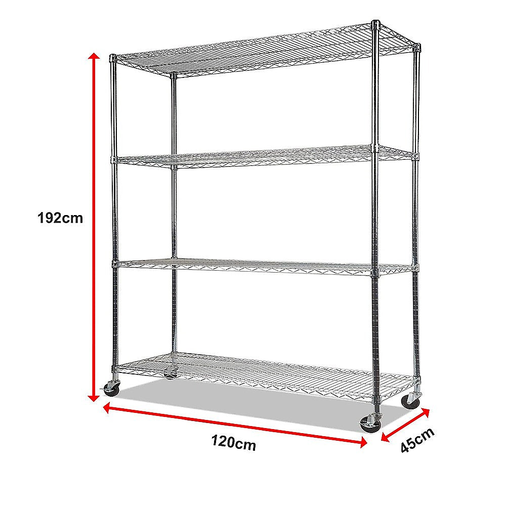 Modular Wire Storage Shelf 1200 x 450 x 1800mm Steel Shelving 14