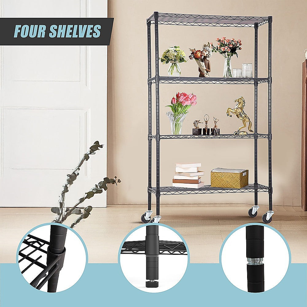 Modular Wire Storage Shelf 1200 x 450 x 1800mm Steel Shelving 10