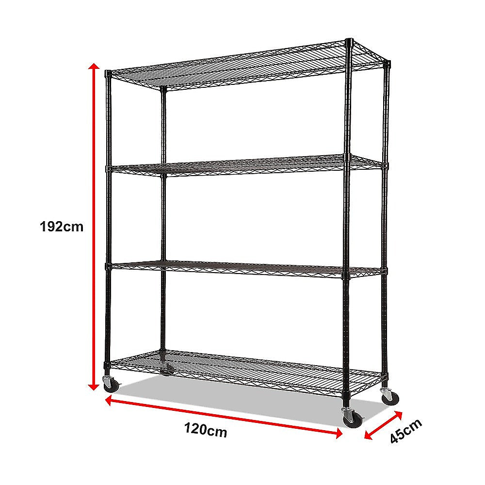 Modular Wire Storage Shelf 1200 x 450 x 1800mm Steel Shelving 14