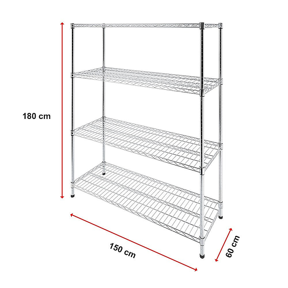 Modular Wire Storage Shelf 1500 x 600 x 1800mm Steel Shelving 13