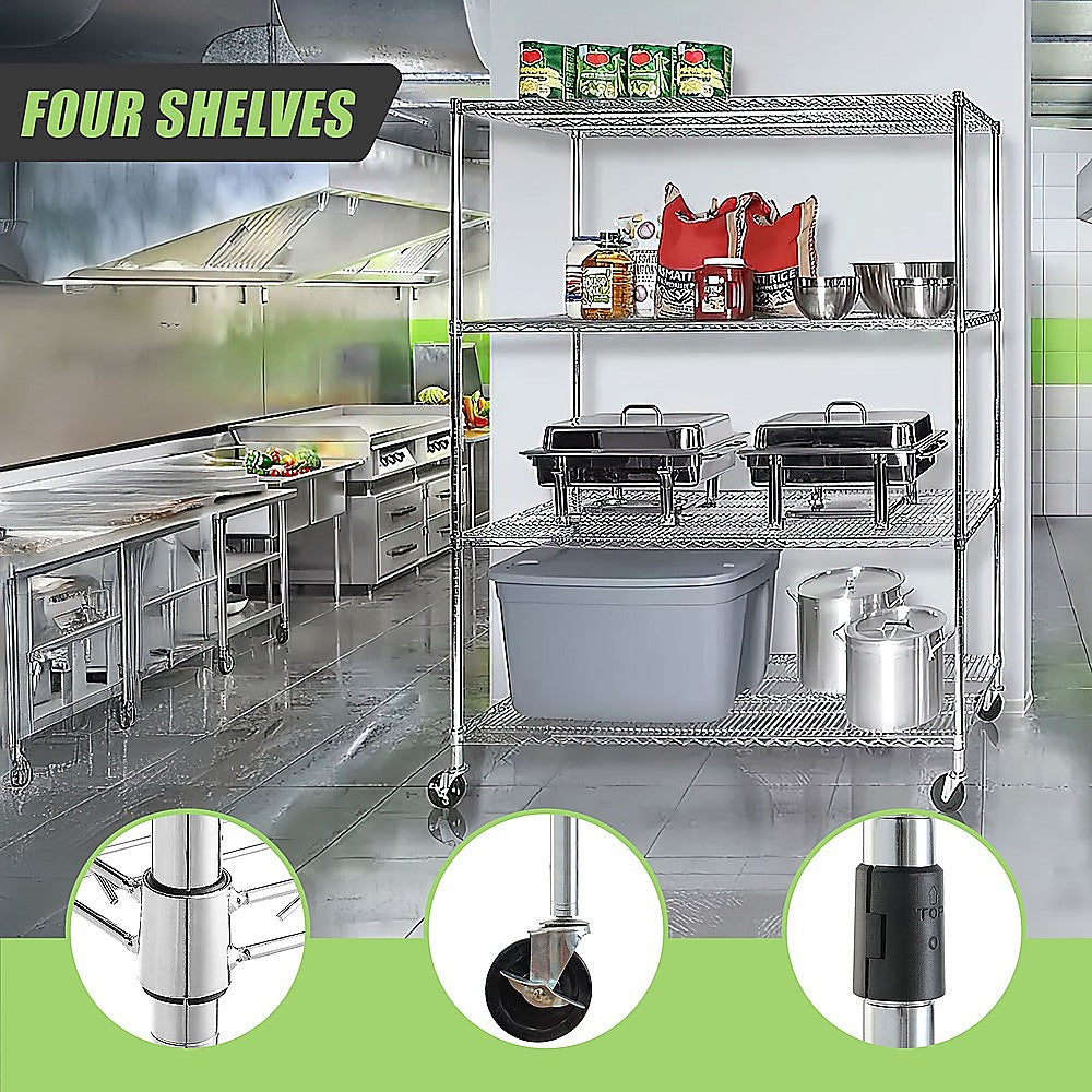 Modular Wire Storage Shelf 1500 x 600 x 1800mm Steel Shelving 9