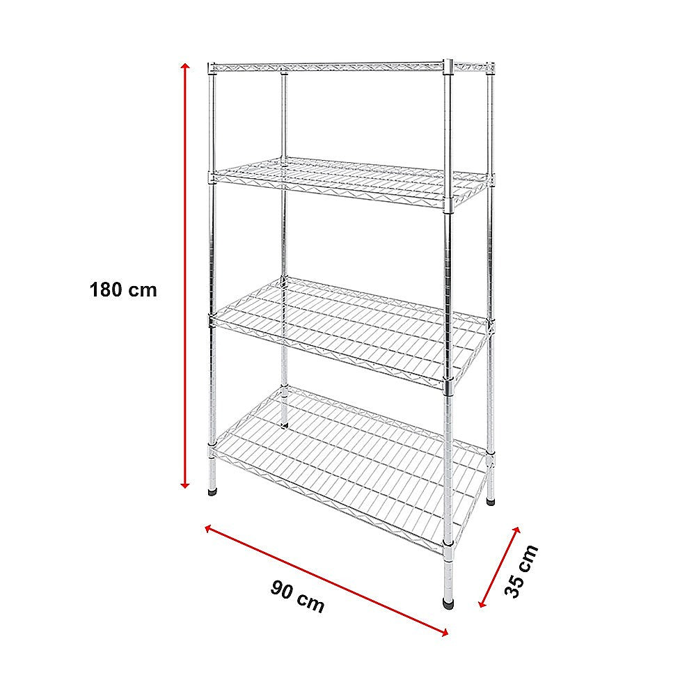 Modular Wire Storage Shelf 900 x 350 x 1800mm Steel Shelving 13