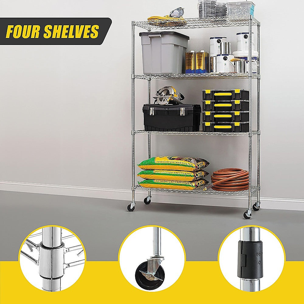Modular Wire Storage Shelf 900 x 350 x 1800mm Steel Shelving 9
