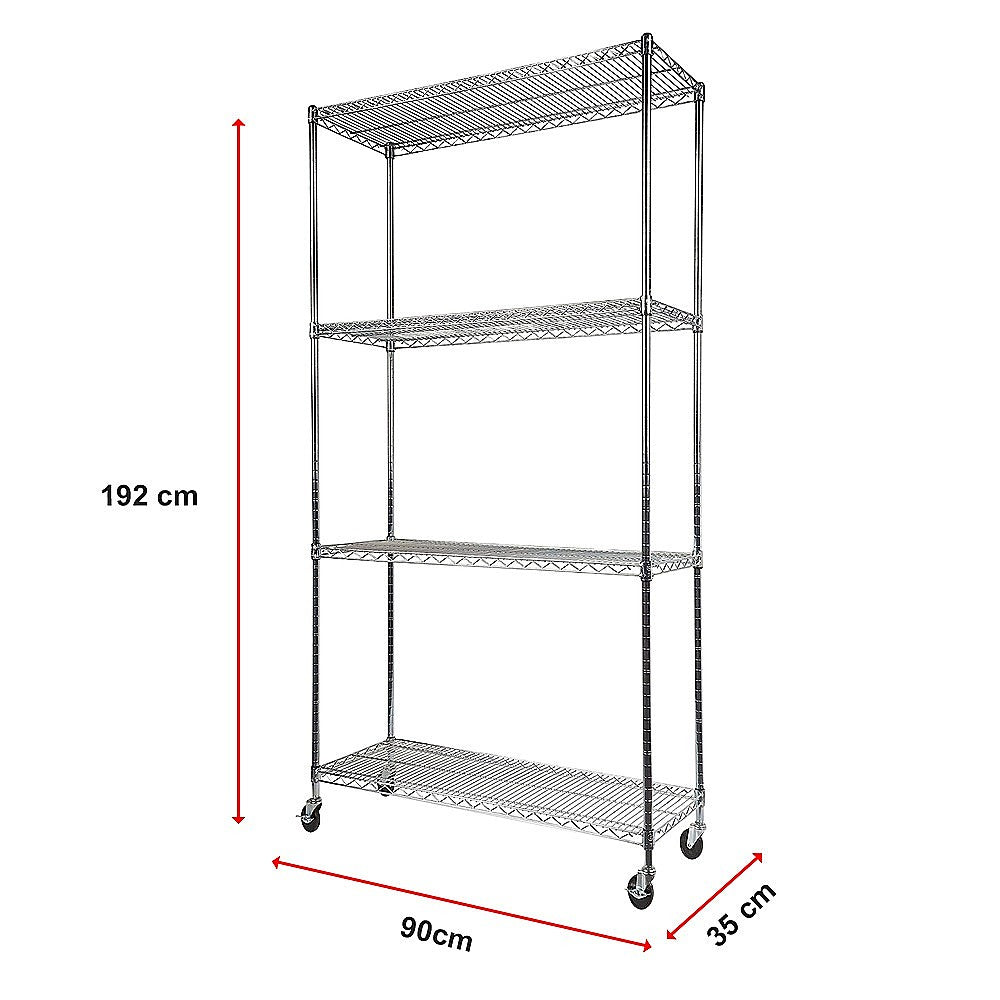 Modular Wire Storage Shelf 900 x 350 x 1800mm Steel Shelving 13