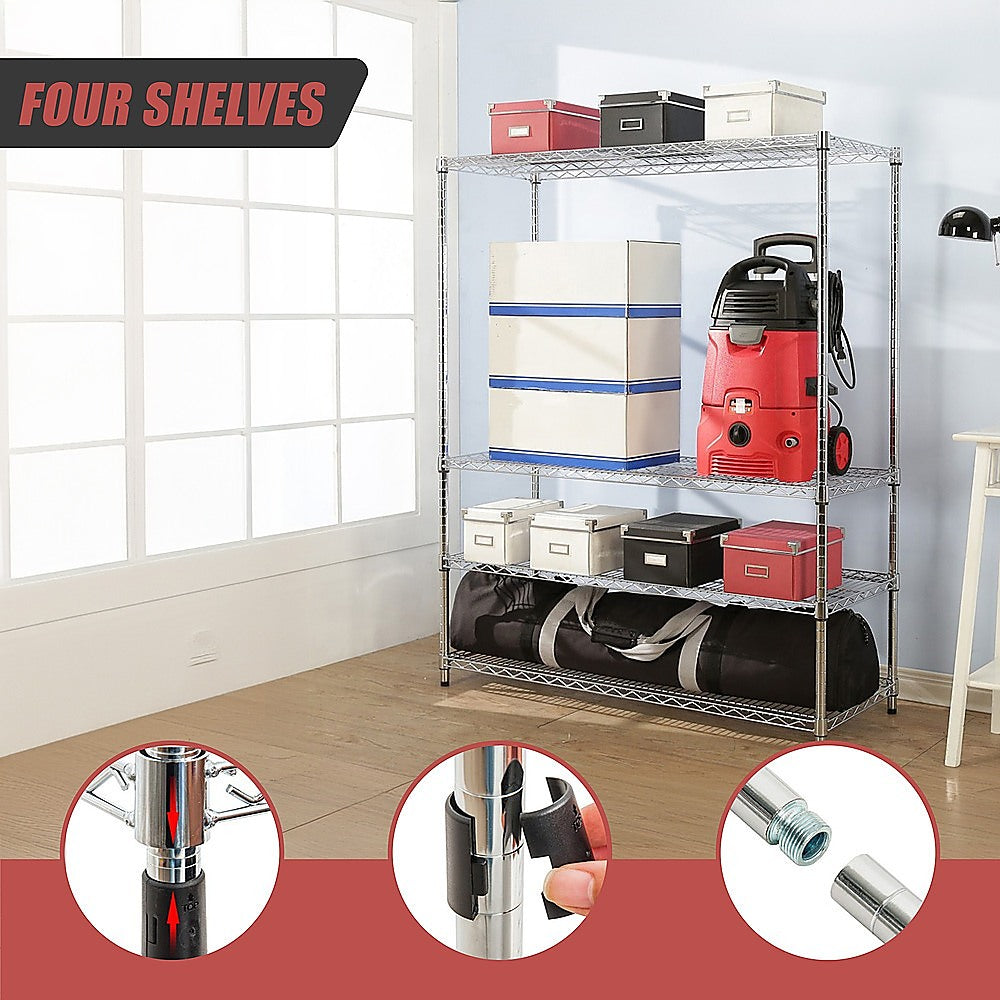 Modular Wire Storage Shelf 1500 x 450 x 1800mm Steel Shelving 9