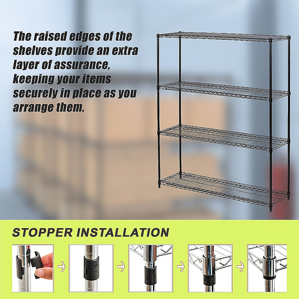 Modular Wire Storage Shelf 1500 x 450 x 1800mm Steel Shelving 8