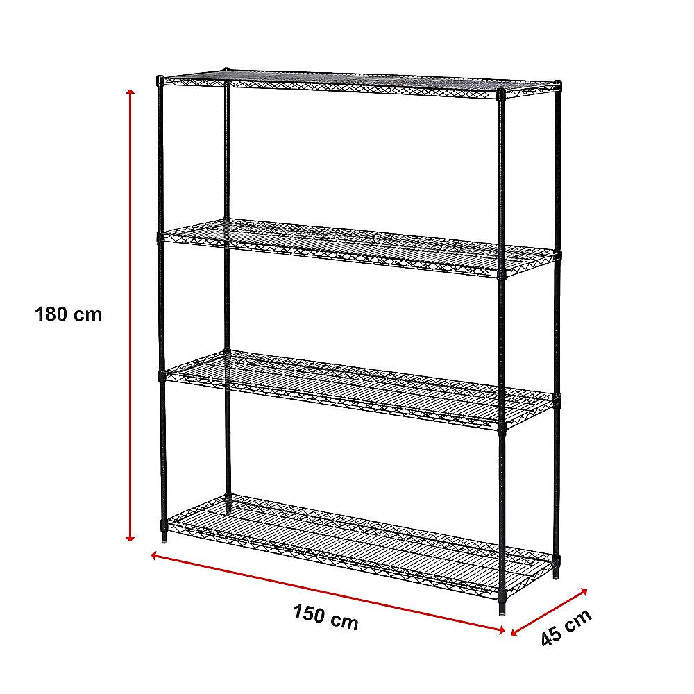 Modular Wire Storage Shelf 1500 x 450 x 1800mm Steel Shelving 13