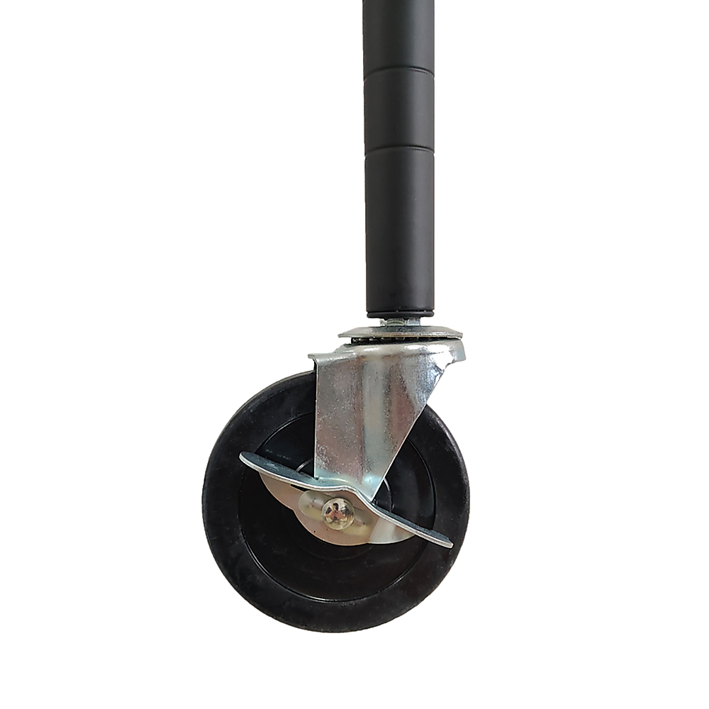 Modular Wire Storage Shelf 1500 x 450 x 1920mm Steel Shelving with Wheels 6