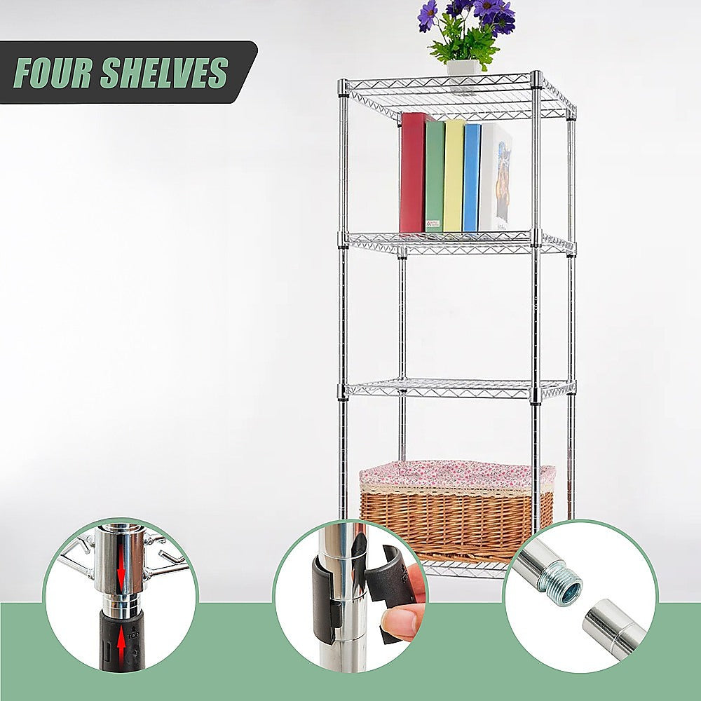 Modular Wire Storage Shelf 600 x 600 x 1800mm Steel Shelving 9