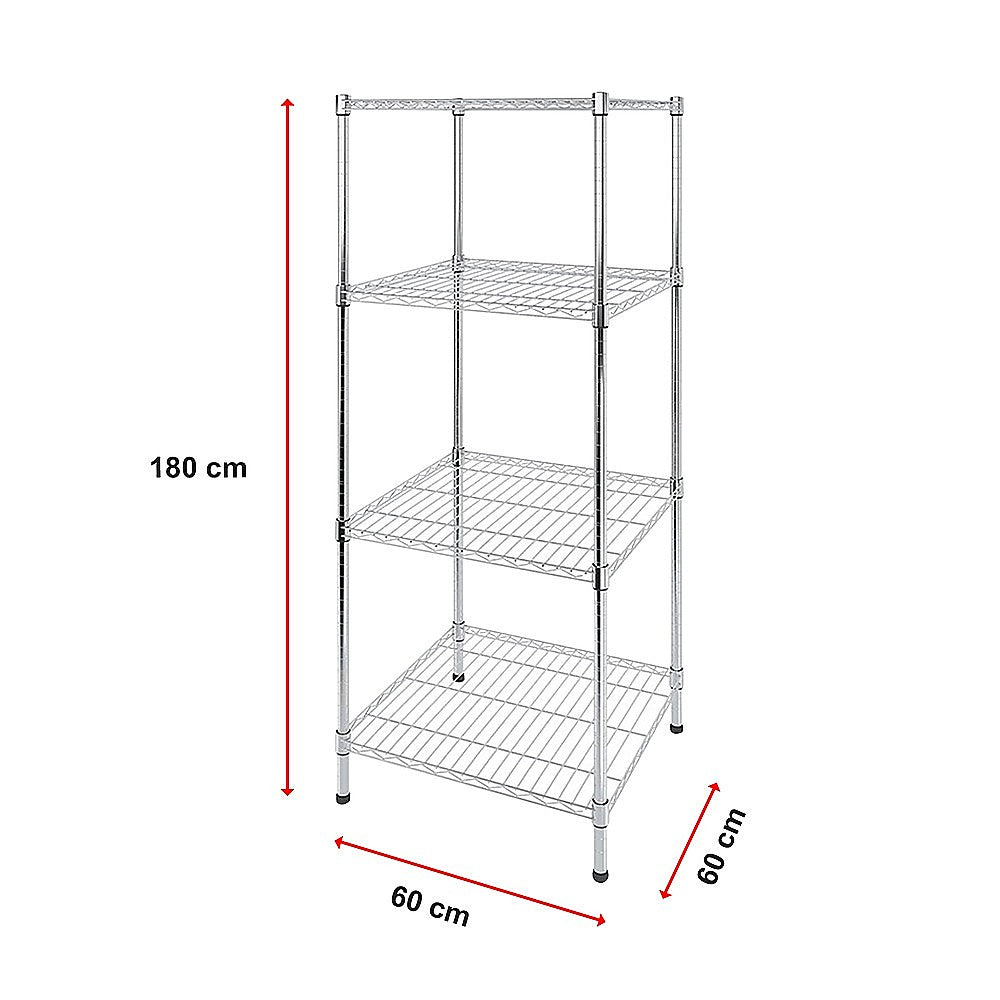 Modular Wire Storage Shelf 600 x 600 x 1800mm Steel Shelving 13