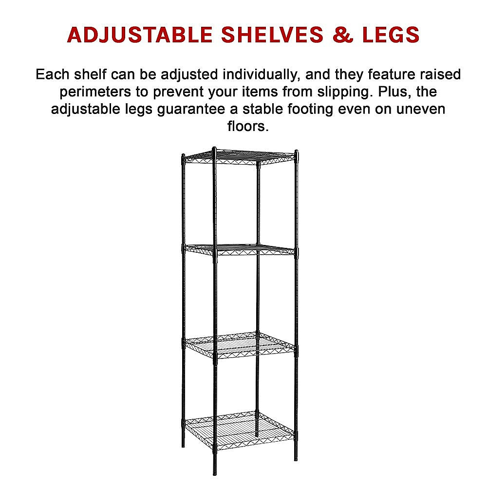 Modular Wire Storage Shelf 600 x 600 x 1800mm Steel Shelving 10