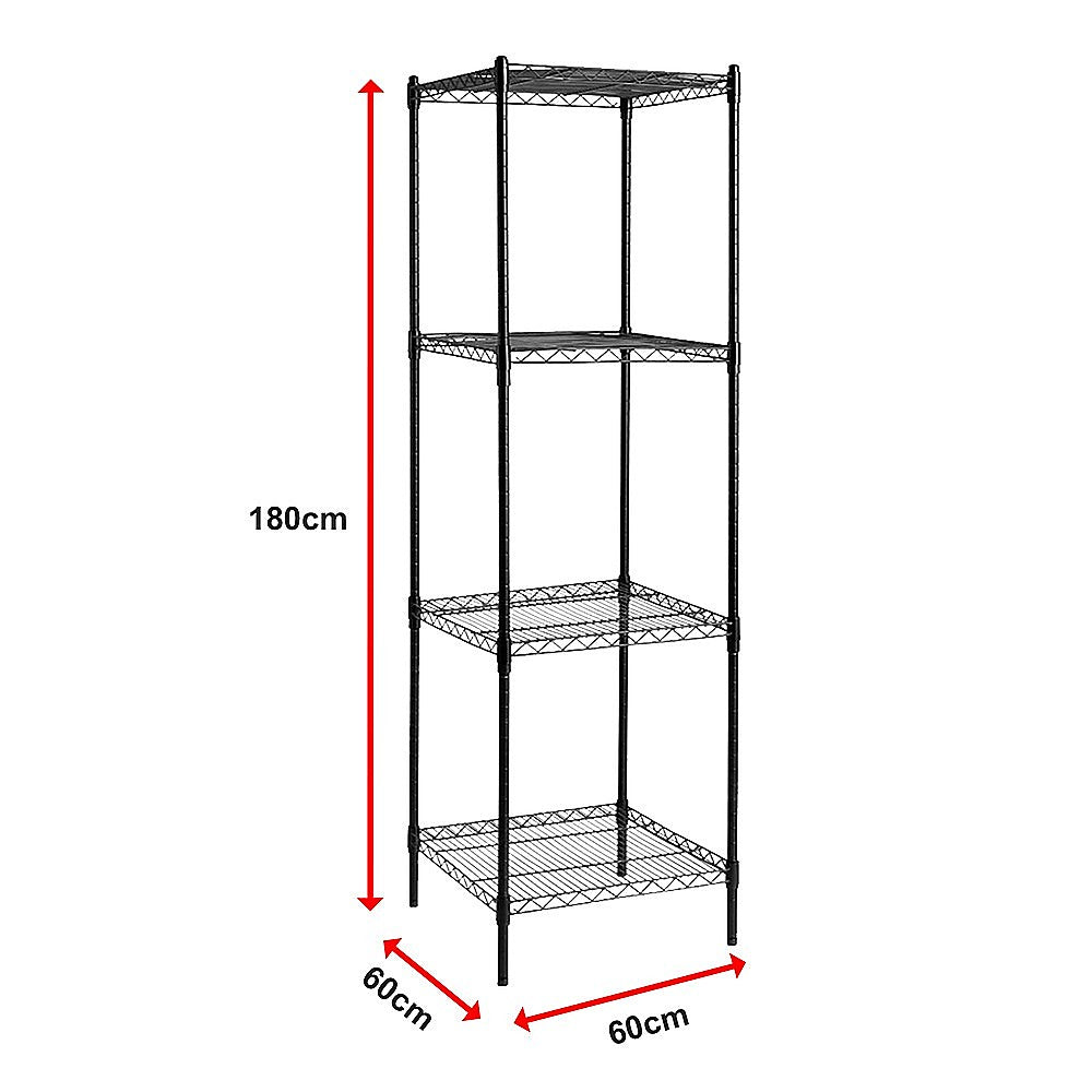 Modular Wire Storage Shelf 600 x 600 x 1800mm Steel Shelving 11