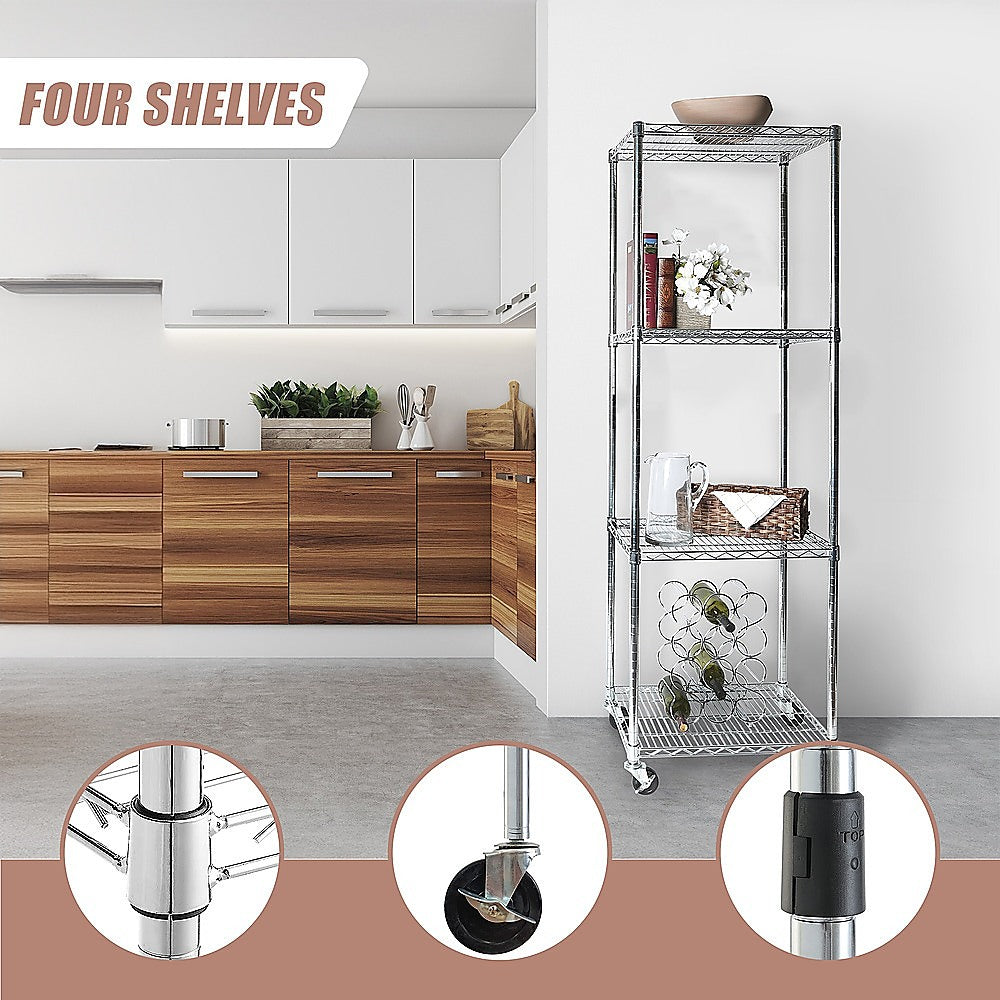 Modular Wire Storage Shelf 600 x 600 x 1800mm Steel Shelving 9
