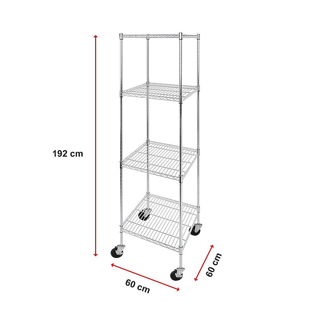 Modular Wire Storage Shelf 600 x 600 x 1800mm Steel Shelving 13
