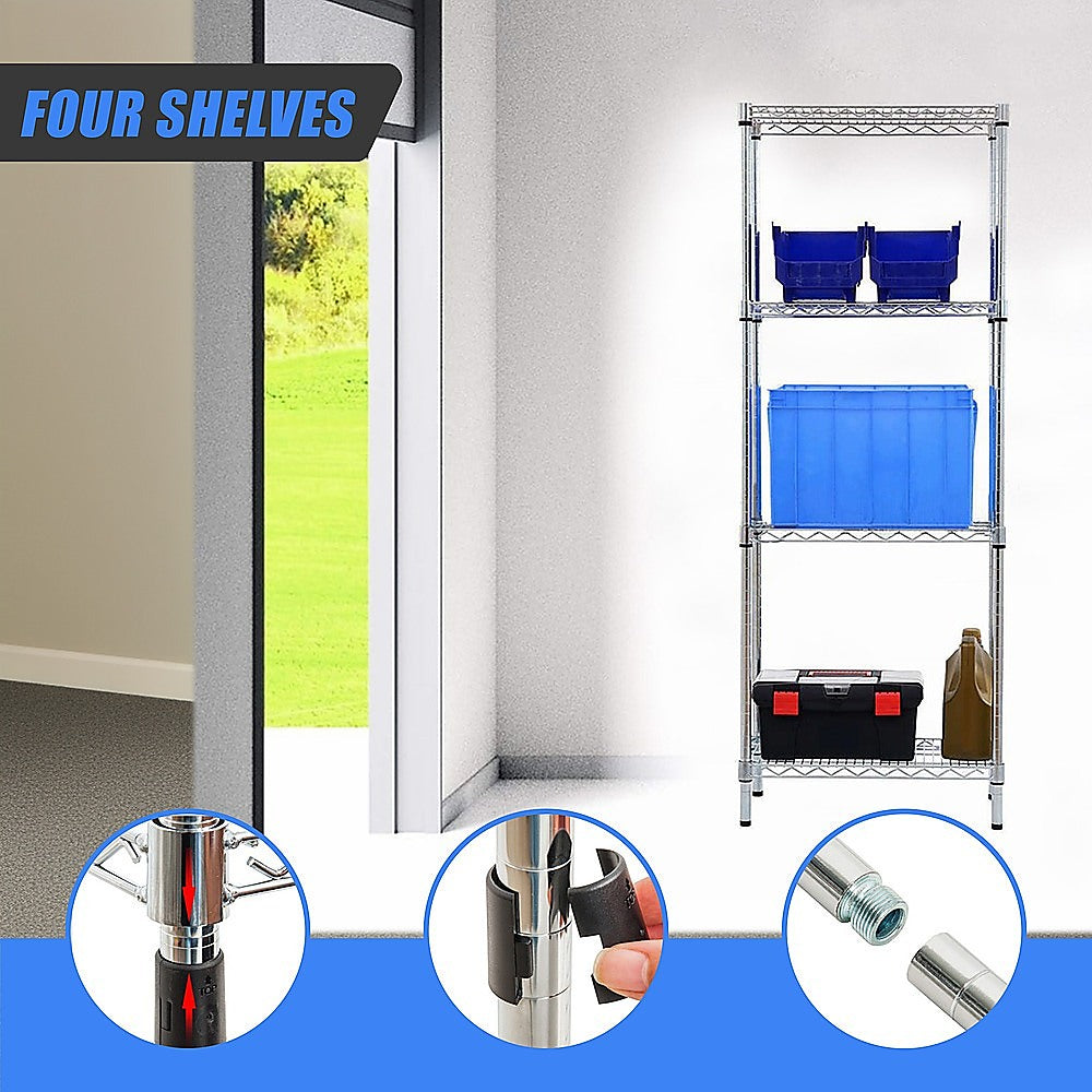 Modular Wire Storage Shelf 450 x 450 x 1800mm Steel Shelving 8