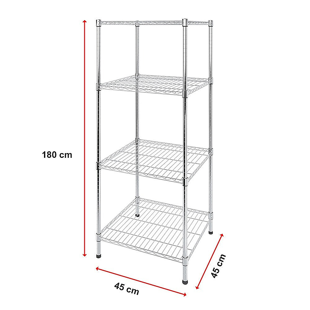 Modular Wire Storage Shelf 450 x 450 x 1800mm Steel Shelving 13