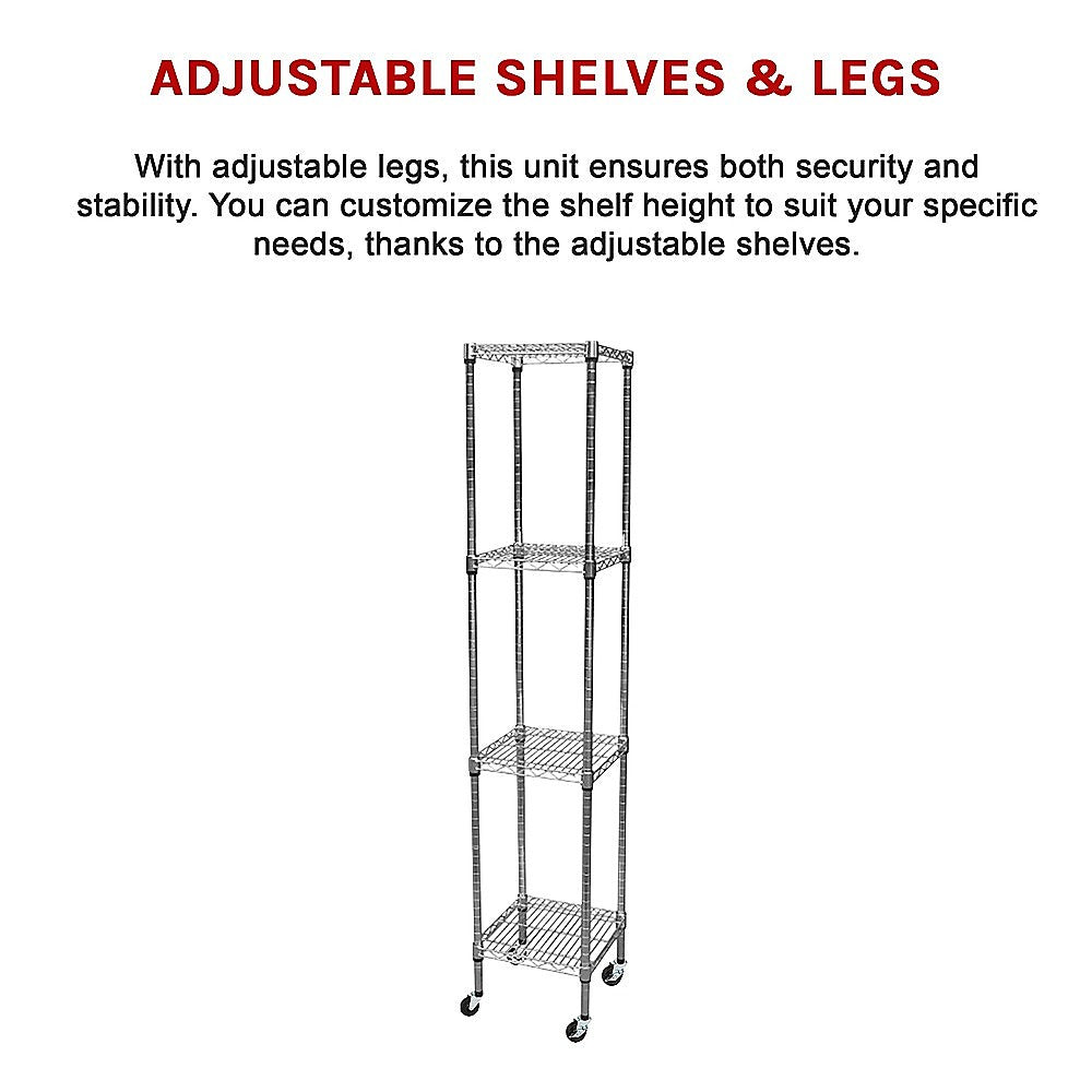 Modular Wire Storage Shelf 450 x 450 x 1800mm Steel Shelving 13
