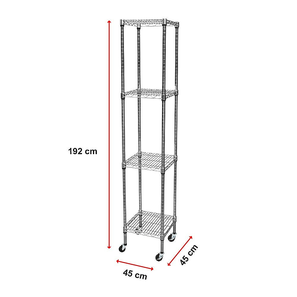 Modular Wire Storage Shelf 450 x 450 x 1800mm Steel Shelving 14