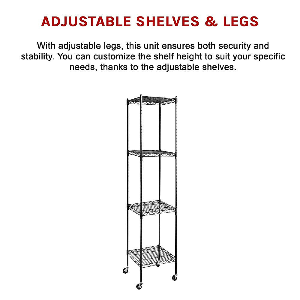 Modular Wire Storage Shelf 450 x 450 x 1800mm Steel Shelving 12