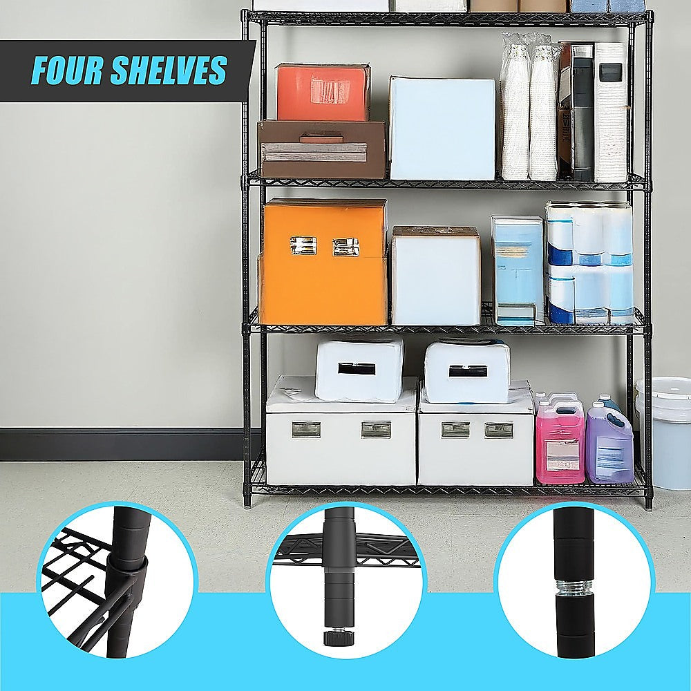 Modular Wire Storage Shelf 1200 x 600 x 1800mm Steel Shelving 9