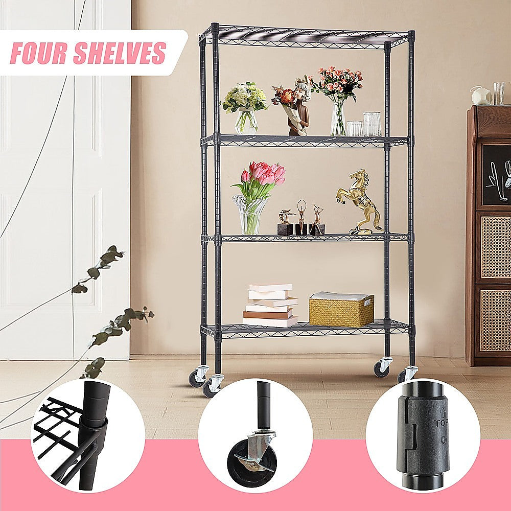 Modular Wire Storage Shelf 1200 x 600 x 1800mm Steel Shelving 9