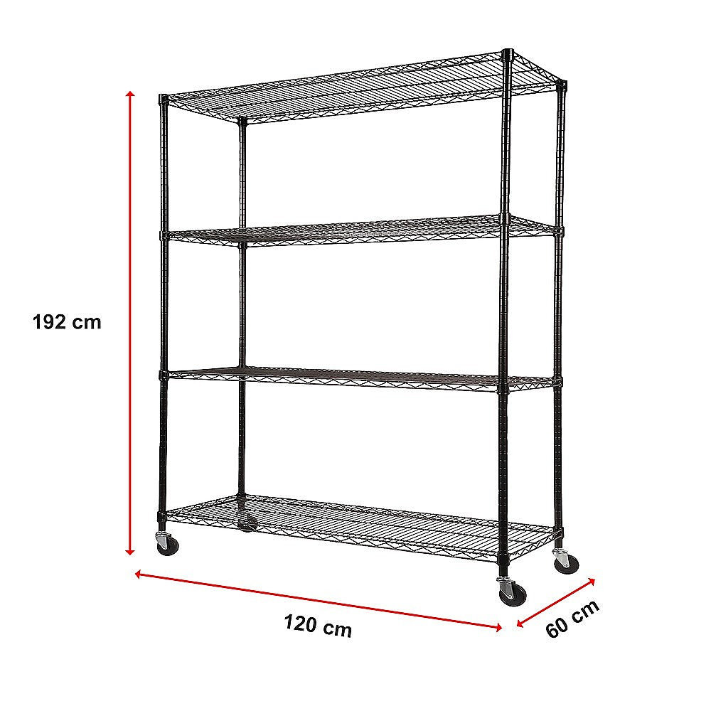 Modular Wire Storage Shelf 1200 x 600 x 1800mm Steel Shelving 13