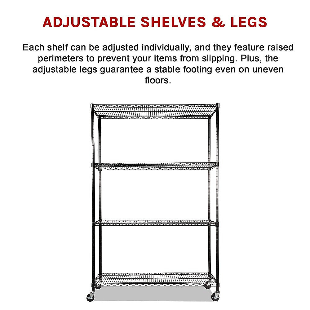 Modular Wire Storage Shelf 1500 x 350 x 1800mm Steel Shelving 14