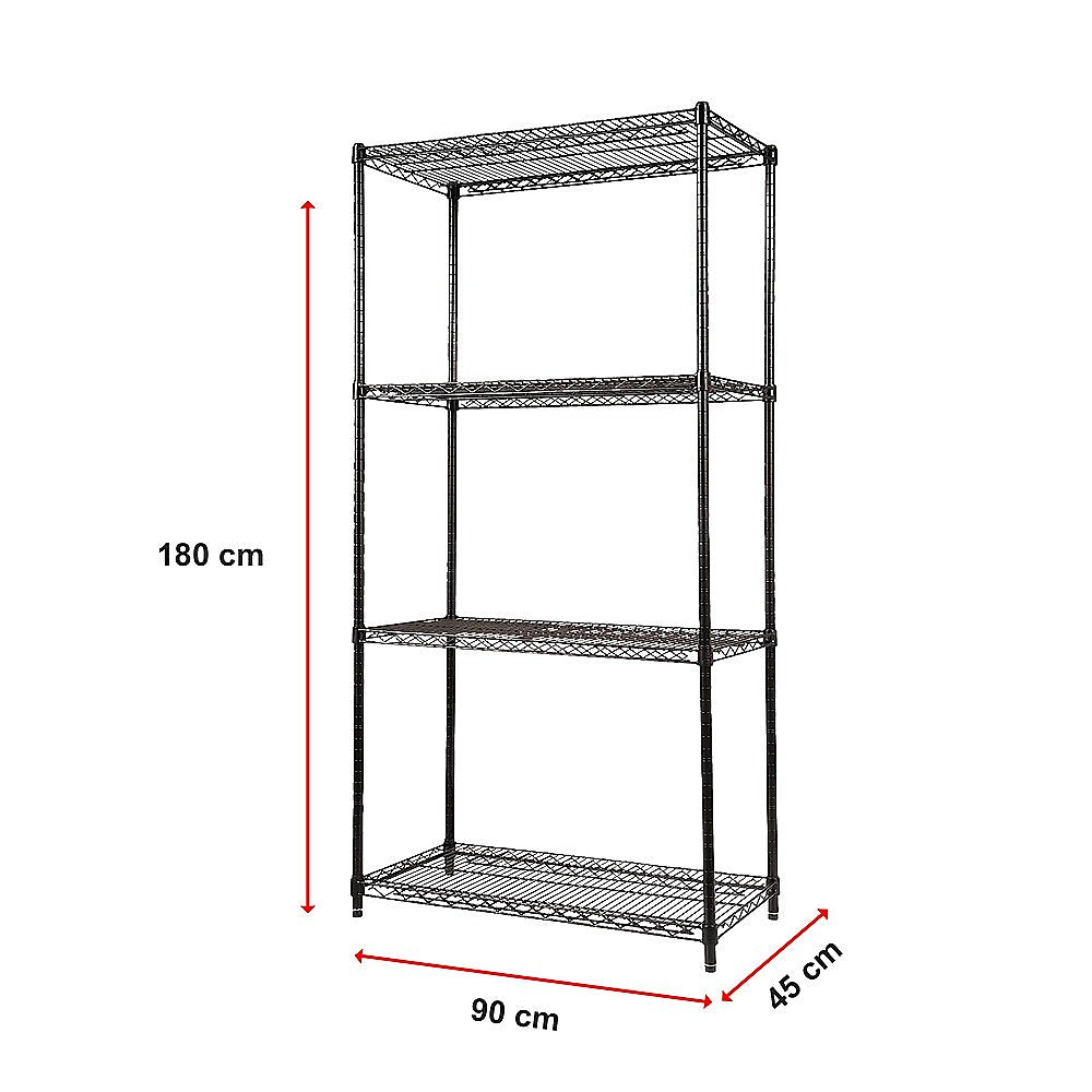 Modular Wire Storage Shelf 900 x 450 x 1800mm Steel Shelving 13