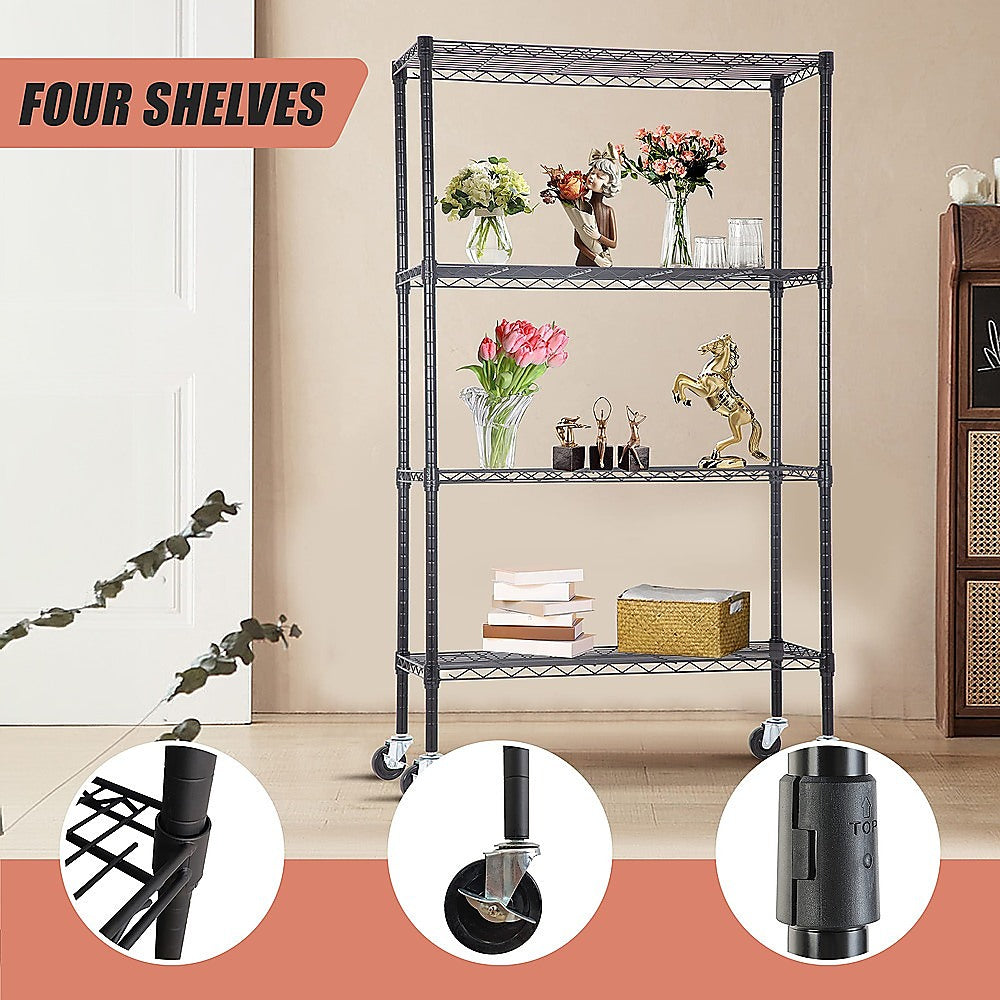 Modular Wire Storage Shelf 900 x 450 x 1800mm Steel Shelving 8