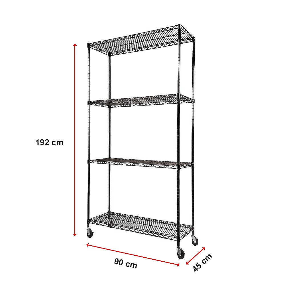 Modular Wire Storage Shelf 900 x 450 x 1800mm Steel Shelving 13