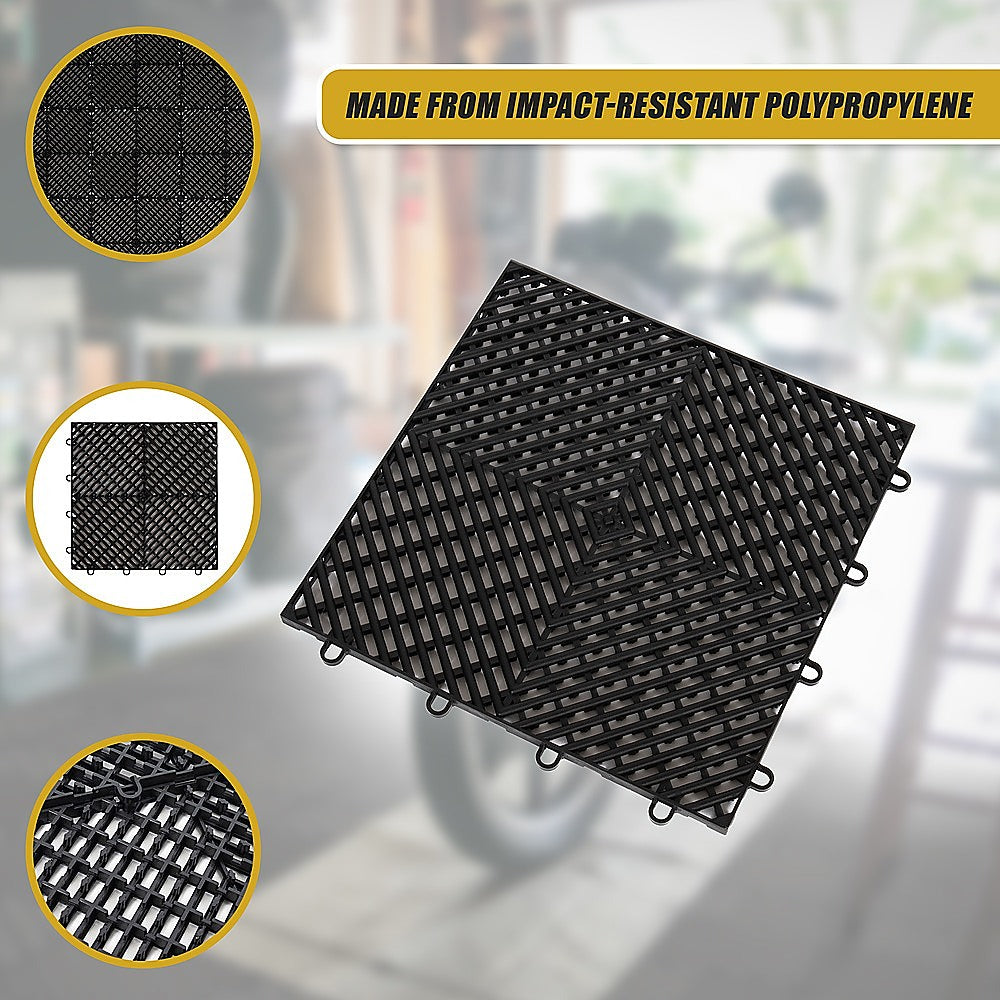 Vented Garage Floor Tiles | Snow Water Drainage | 30x30cm 9