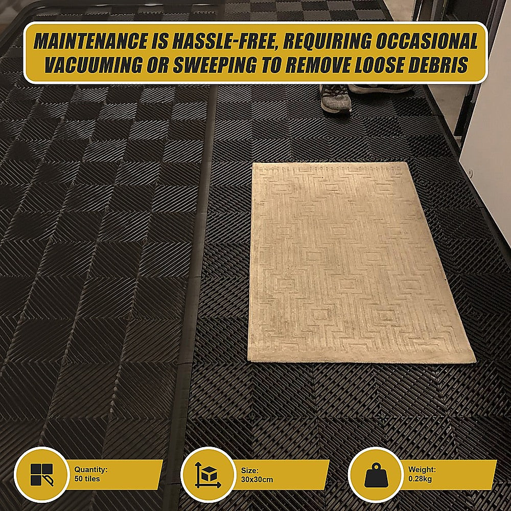 Vented Garage Floor Tiles | Snow Water Drainage | 30x30cm 10