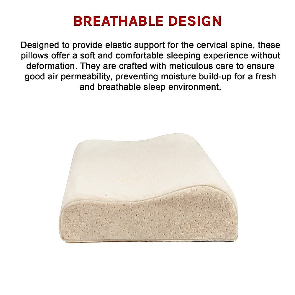 Pure Natural Latex Sleep Pillow Spine Support 30 x 50cm 10