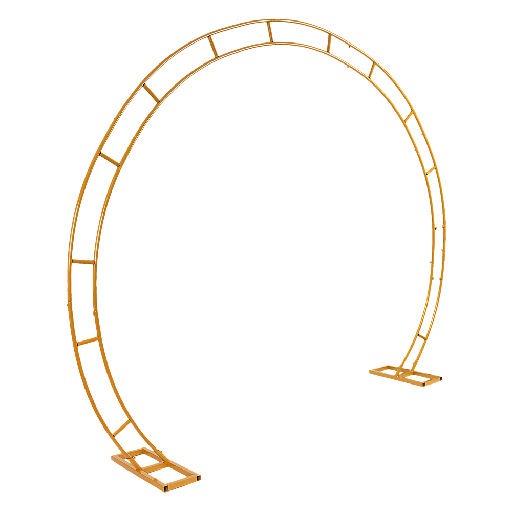 260cm Gold Metal Wedding Arch Round Balloon Birthday Party 7