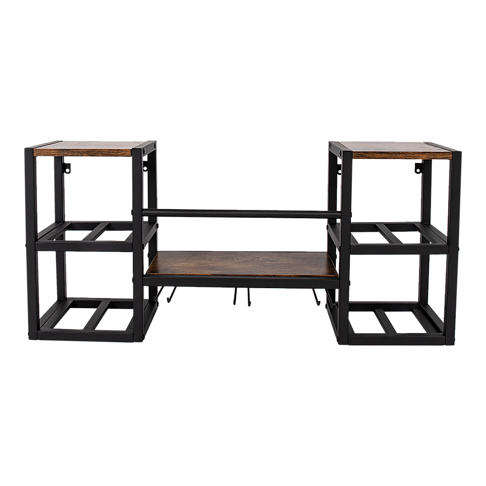 Wall Mounted Wine Rack 3 Stem Glass Holder Storage Organiser 4