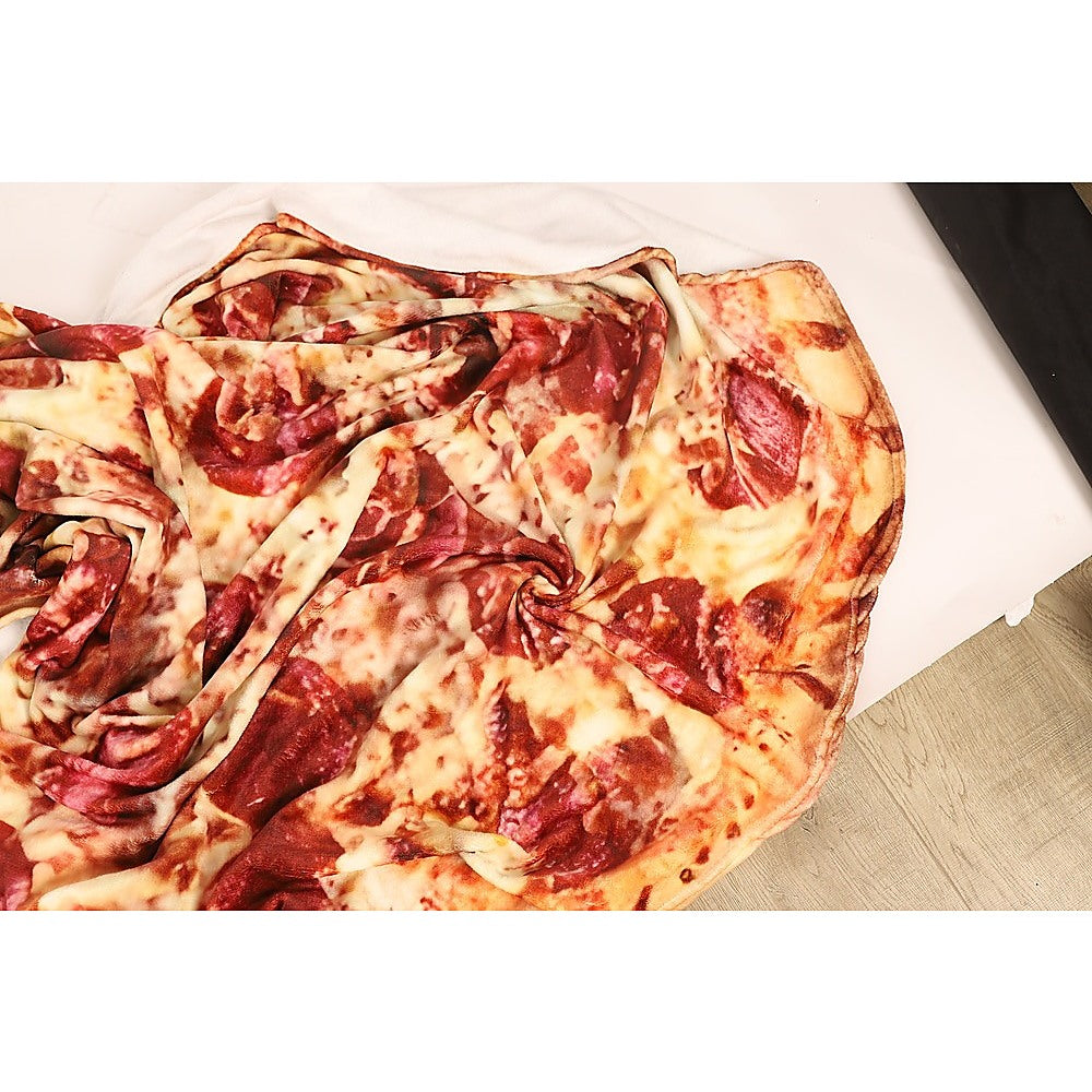 Pizza Blanket 150cm Throw Rug 3