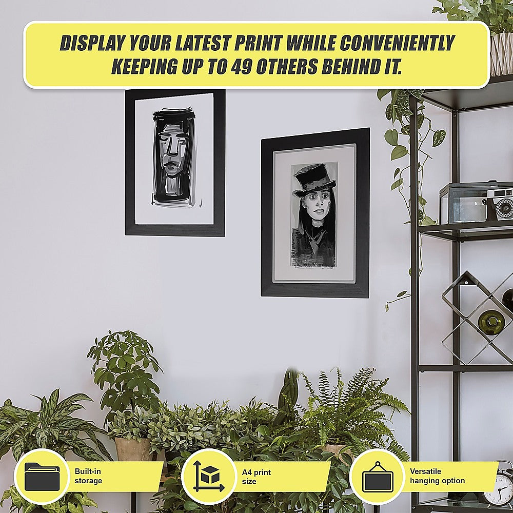 A4 Wooden Picture Frame For 50 Artworks Kids Art Display 9