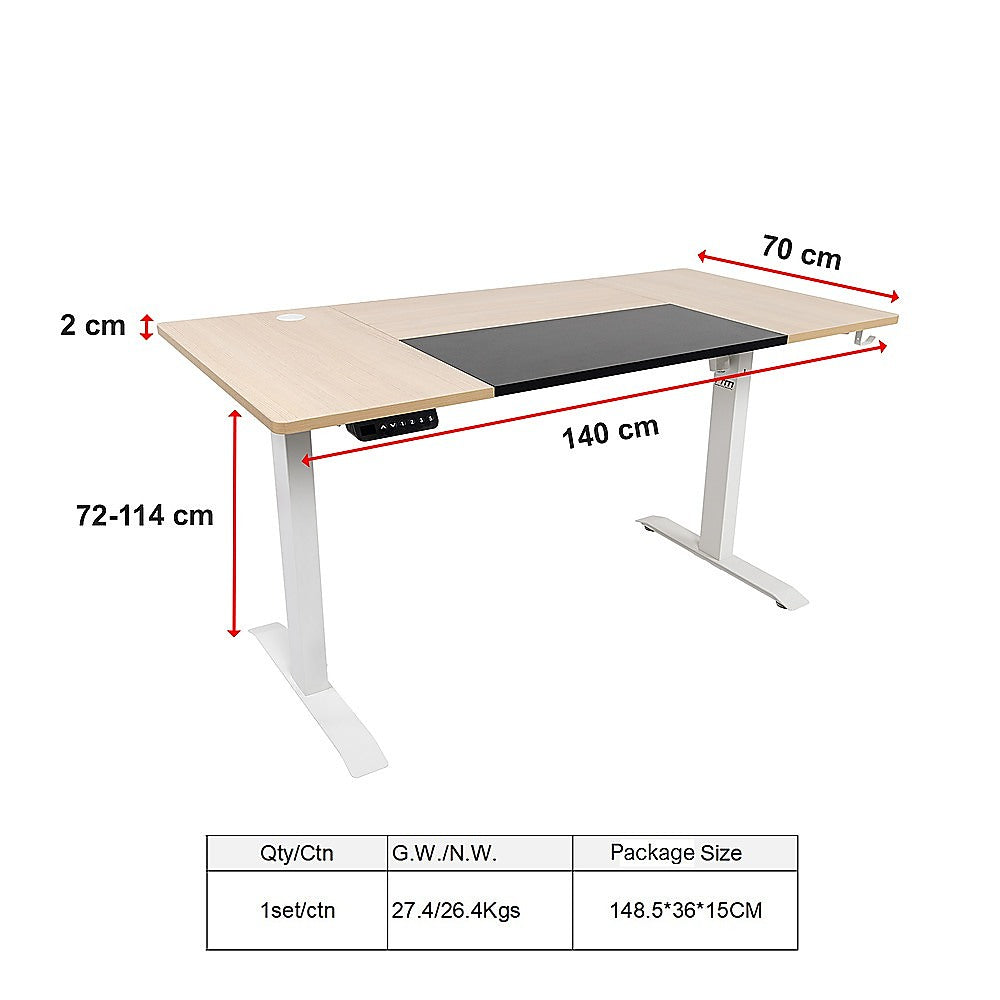 Standing Desk Electric Motorised Computer Desk Height Adjustable Sit Stand Table 12