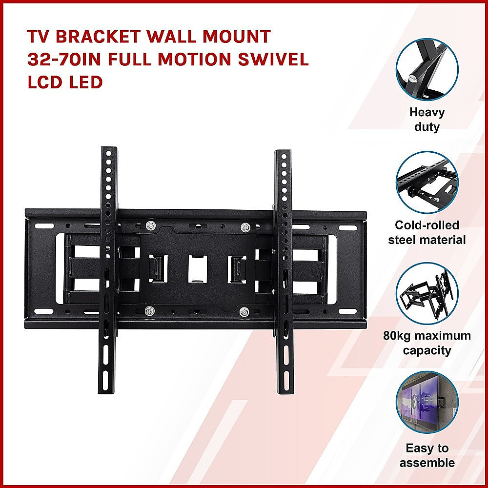 TV Bracket Wall Mount 32-70in Full Motion Swivel LCD LED 3