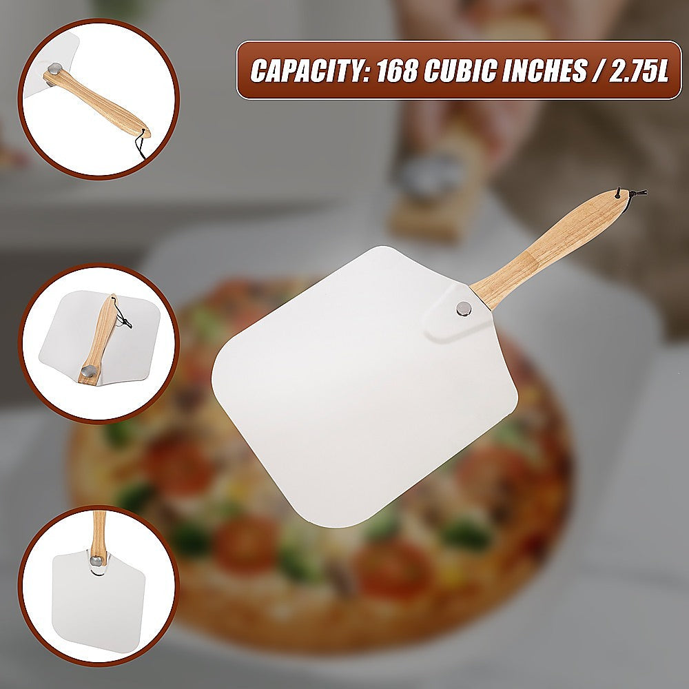 Metal Pizza Peel with Foldable Wood Handle 8